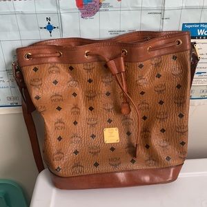 Large MCM bucket bag